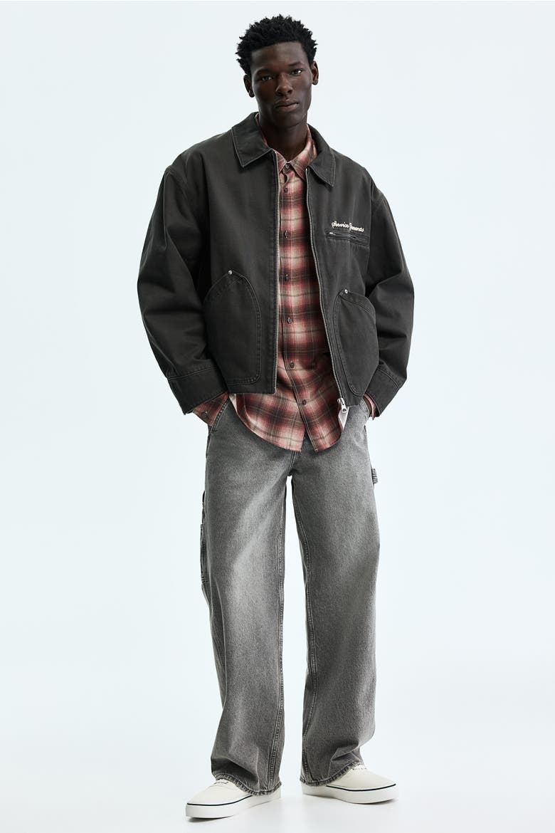 Relaxed Fit Shirt, Alternate, color, Pink/plaid