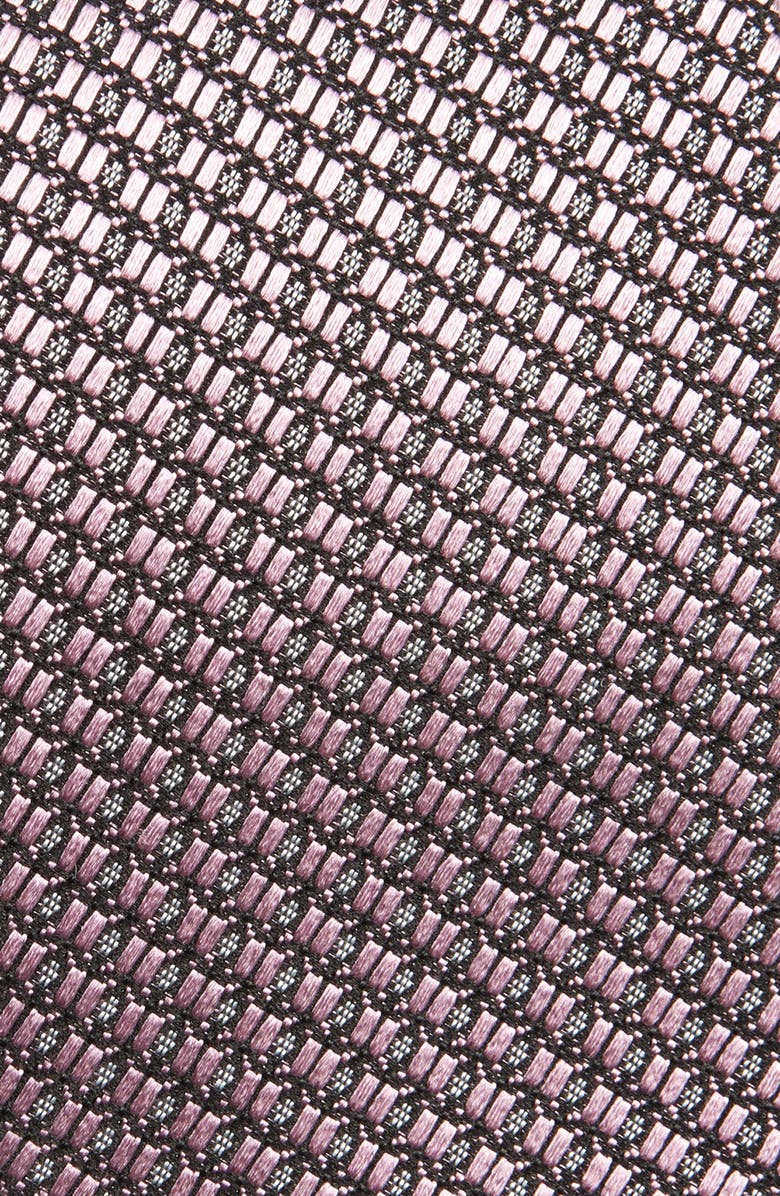 ZEGNA TIES Couture Grid Jacquard Silk Tie, Alternate, color, Pink