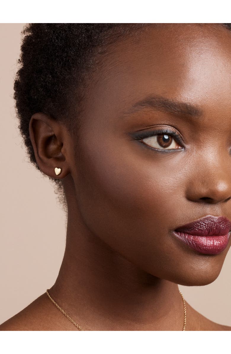 Ted Baker London Harly Heart Stud Earrings, Alternate, color, Gold