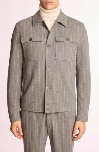 PAISLEY & GRAY Hilo Pinstripe Slim Fit Button Jacket