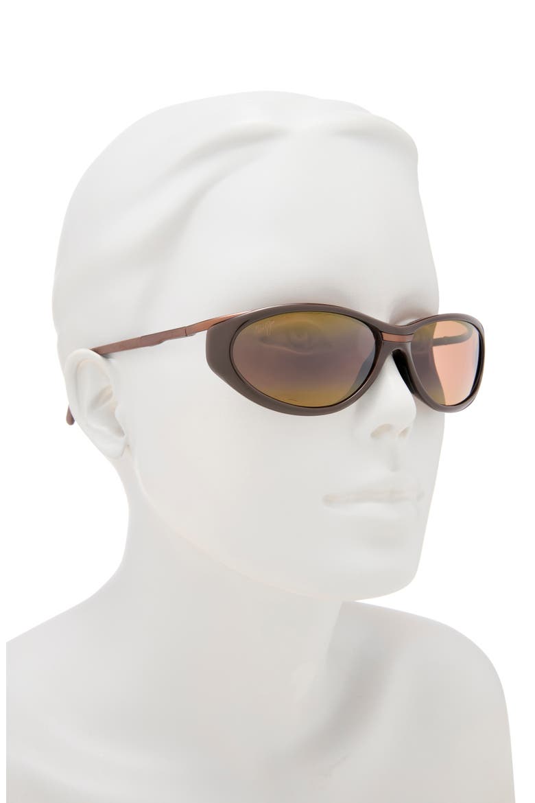 65mm Oval Sunglasses, Alternate, color, BROWN BROWN BRONZE