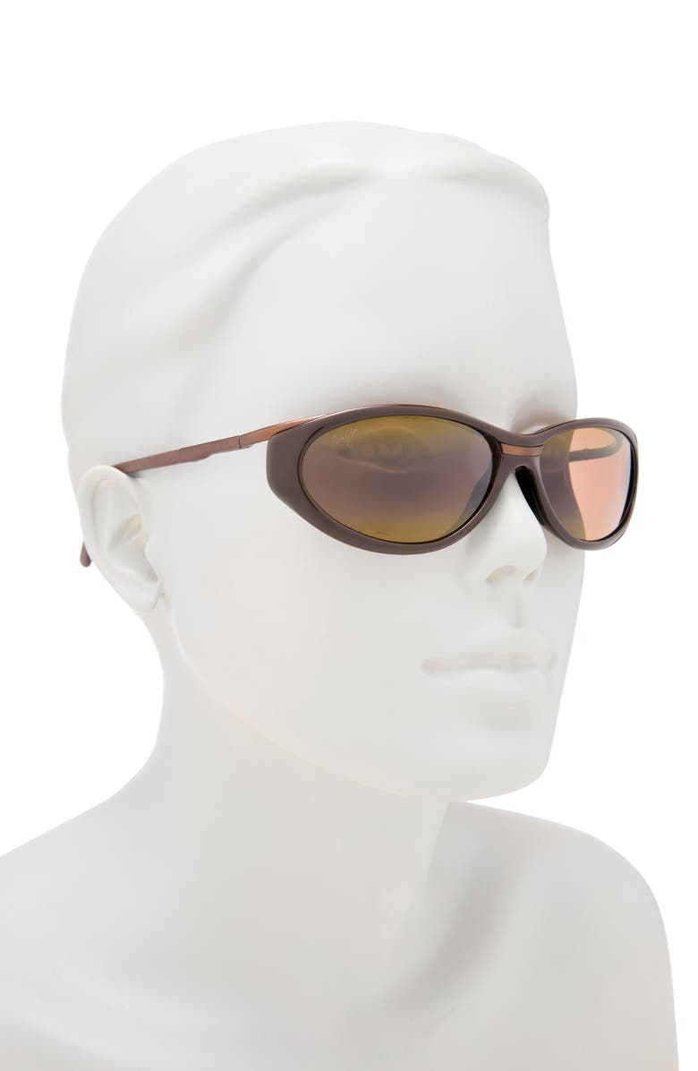 Maui Jim 65mm Oval Sunglasses, Alternate, color, Brown Brown Bronze