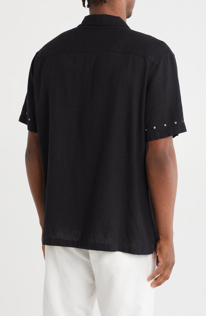 TRUTH Embroidered Flowers Button-Up Camp Shirt, Alternate, color,