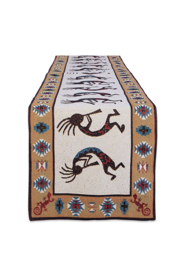 Kokopelli Tapestry Table Runner 13x72", Main, color, Kokopelli