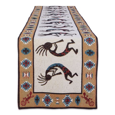 Kokopelli Tapestry Table Runner 13x72"