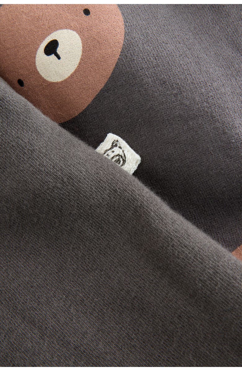 NEXT Bear Print Sweatshirt & Joggers Set, Alternate, color, Grey