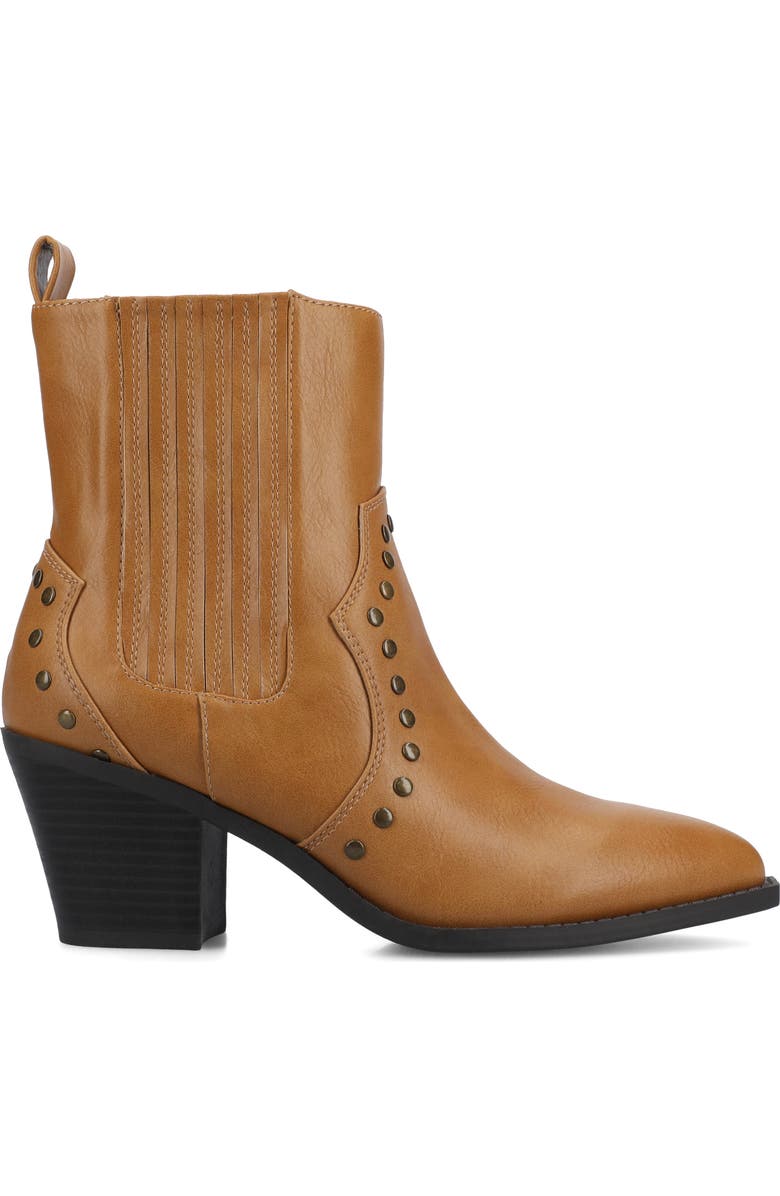 Journee Collection Braylee Western Chelsea Boot, Alternate, color, Tan