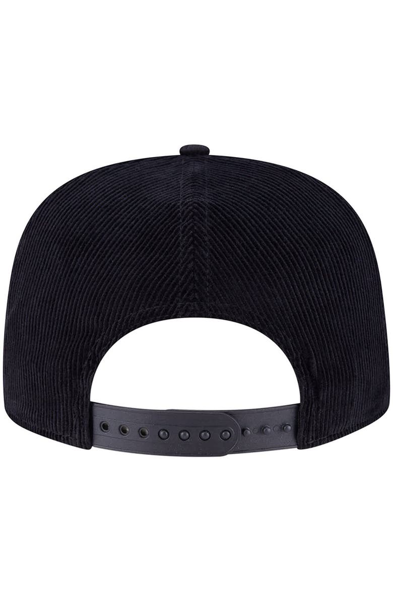 New Era Men's New Era Black Chicago Cubs Corduroy Filigree Golfer Adjustable Hat, Alternate, color, Black