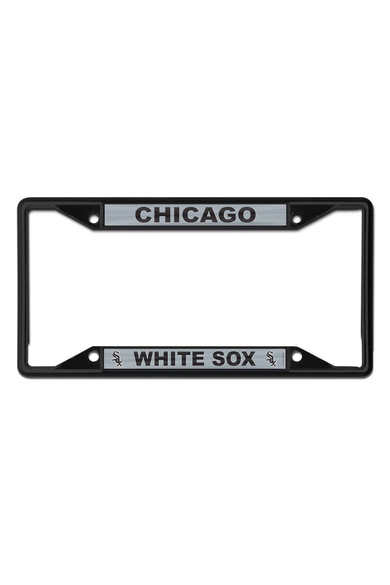 Chicago White Sox Chrome Color License Plate Frame, Main, color, Black