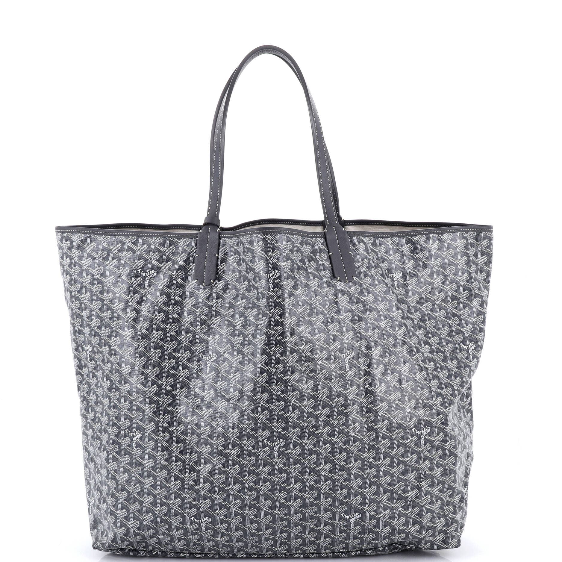 Pre-Owned Goyard Saint Louis Tote Coated Canvas XXL, Main, color, Gray