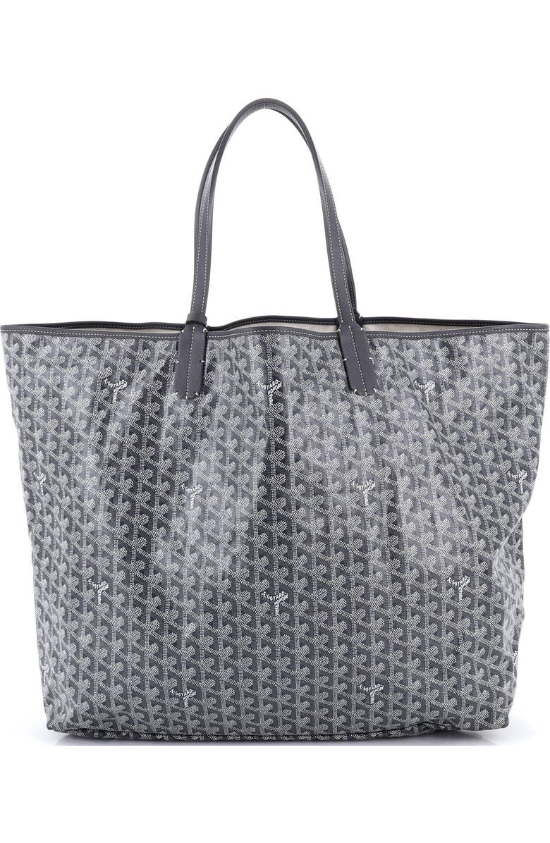 Pre-Owned Goyard Saint Louis Tote Coated Canvas XXL, Main, color, Gray