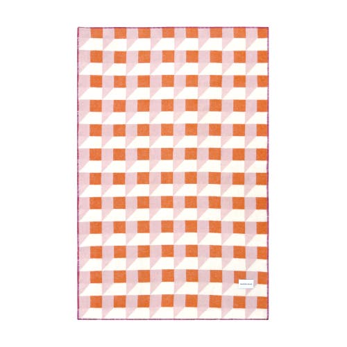 Maison Deux Cubics Blanket In Pink