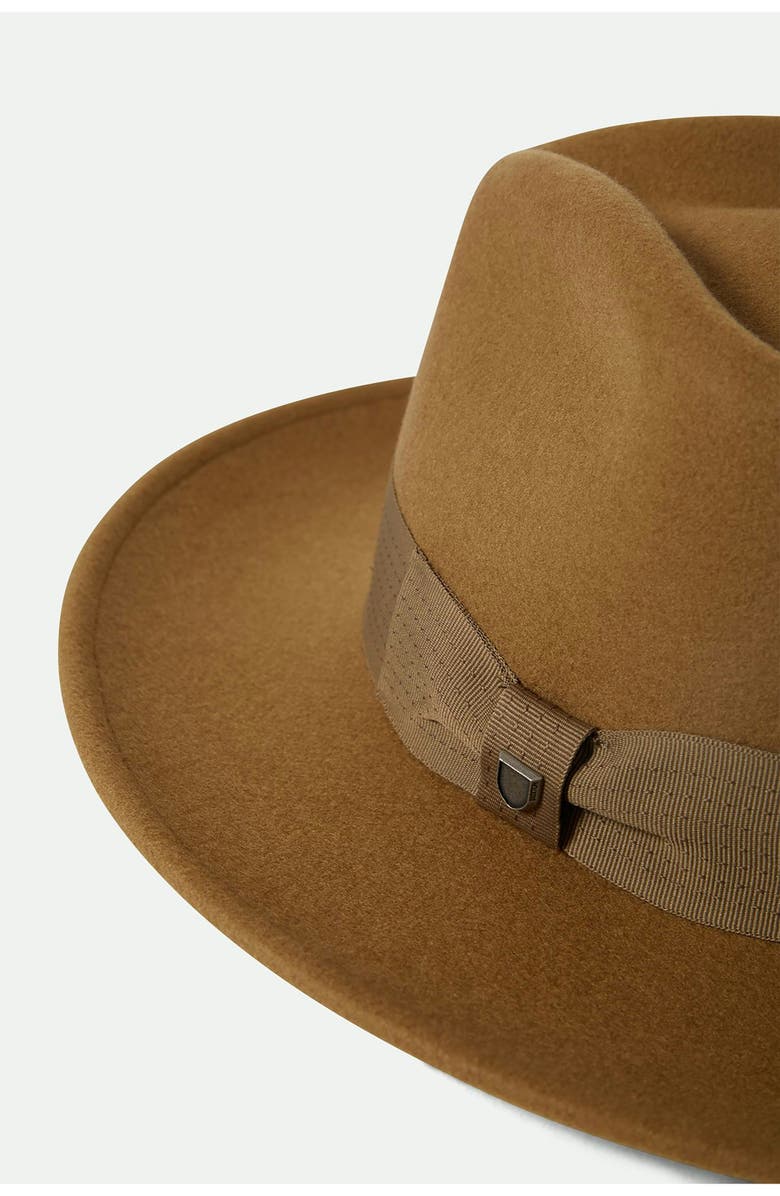Brixton Swindle Wool Fedora, Alternate, color, Antique Bronze