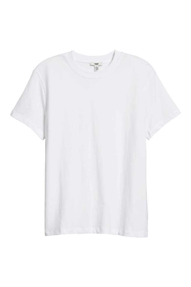 Crewneck Cotton T-Shirt, Alternate, color, WHITE