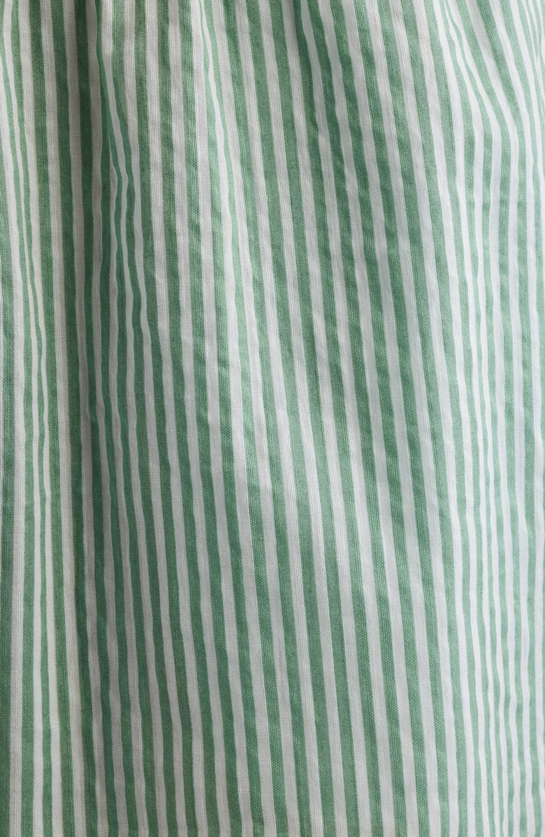 Bernardo Stripe Cotton Drawstring Shorts, Alternate, color, Green/ Bright White