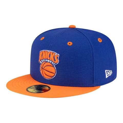 Men's New Era  Blue/Orange New York Knicks 80s Throwback 59FIFTY Fitted Hat