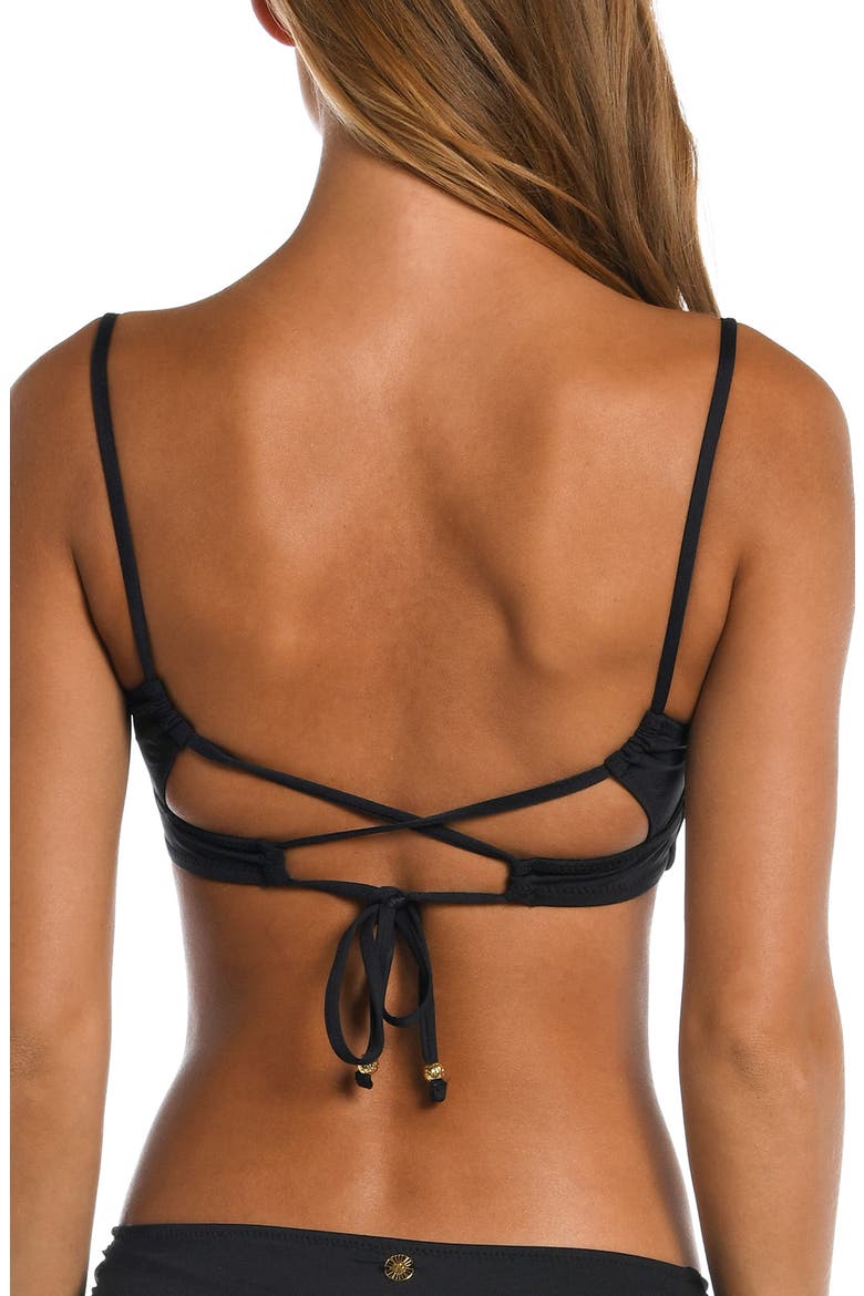 Solids Sweetheart Bikini Top, Alternate, color, BLACK