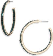 NORDSTROM RACK 30mm Inside Out Baguette Hoop Earrings