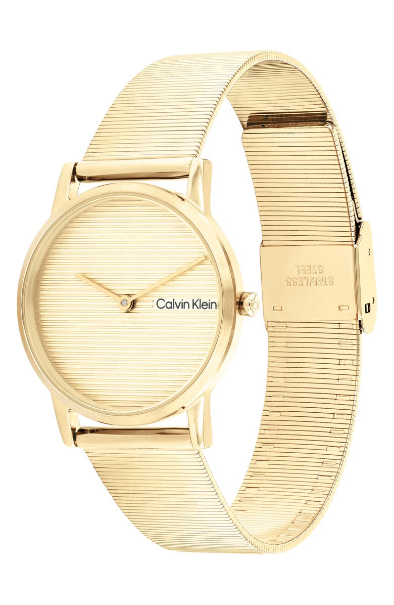 Calvin Klein Feel Bracelet Watch, 30mm, Alternate, color, Gold