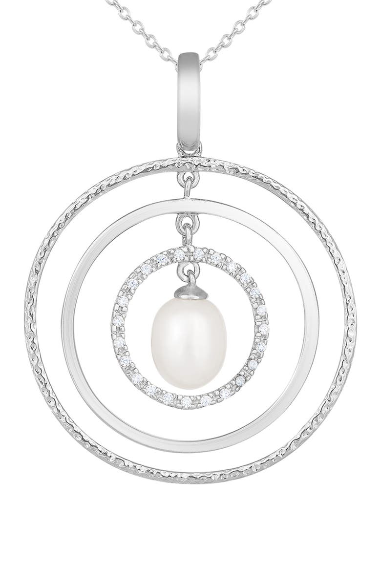 SPLENDID PEARLS Fancy 8-9mm Freshwater Pearl Pendant Necklace, Alternate, color, 