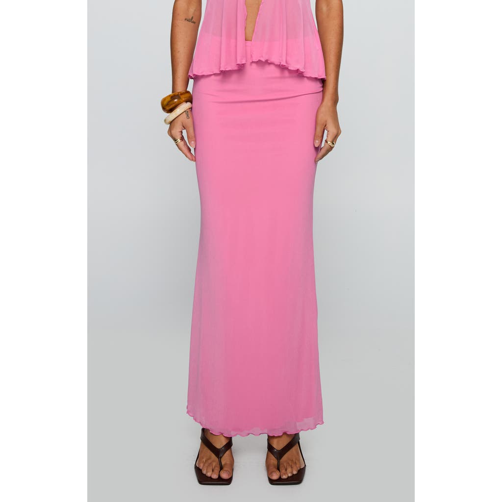 Princess Polly De Angelo Mesh Maxi Skirt In Pink