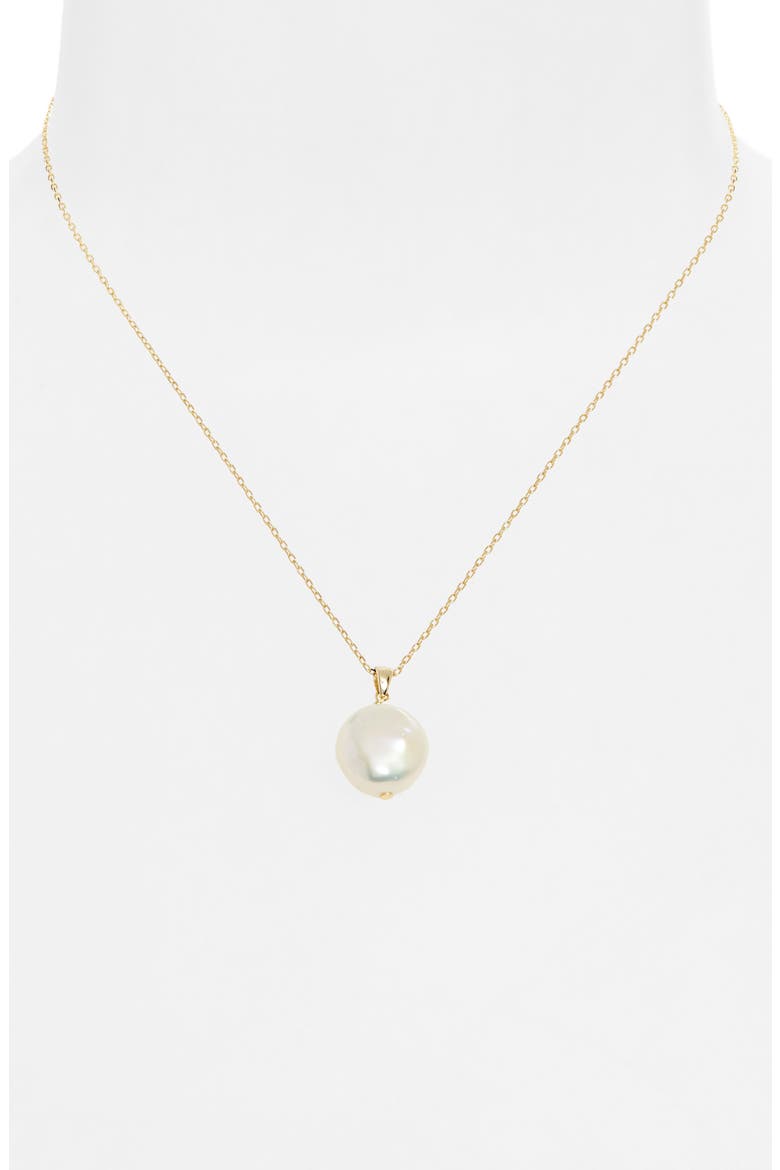 Faux Pearl Pendant Necklace, Alternate, color, GOLD