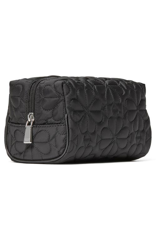 Kate Spade New York Small Tilly Quilted Fabric Cosmetics Case In Black