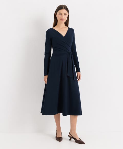 Fit & Flare Wrap Dress Made with Organic Cotton
