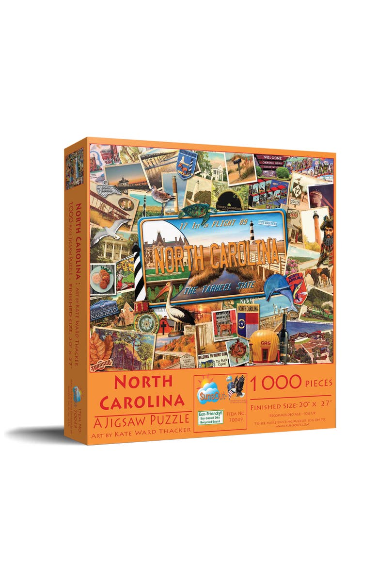 North Carolina 1000 piece Jigsaw Puzzle for Adults, Main, color, Multicolor