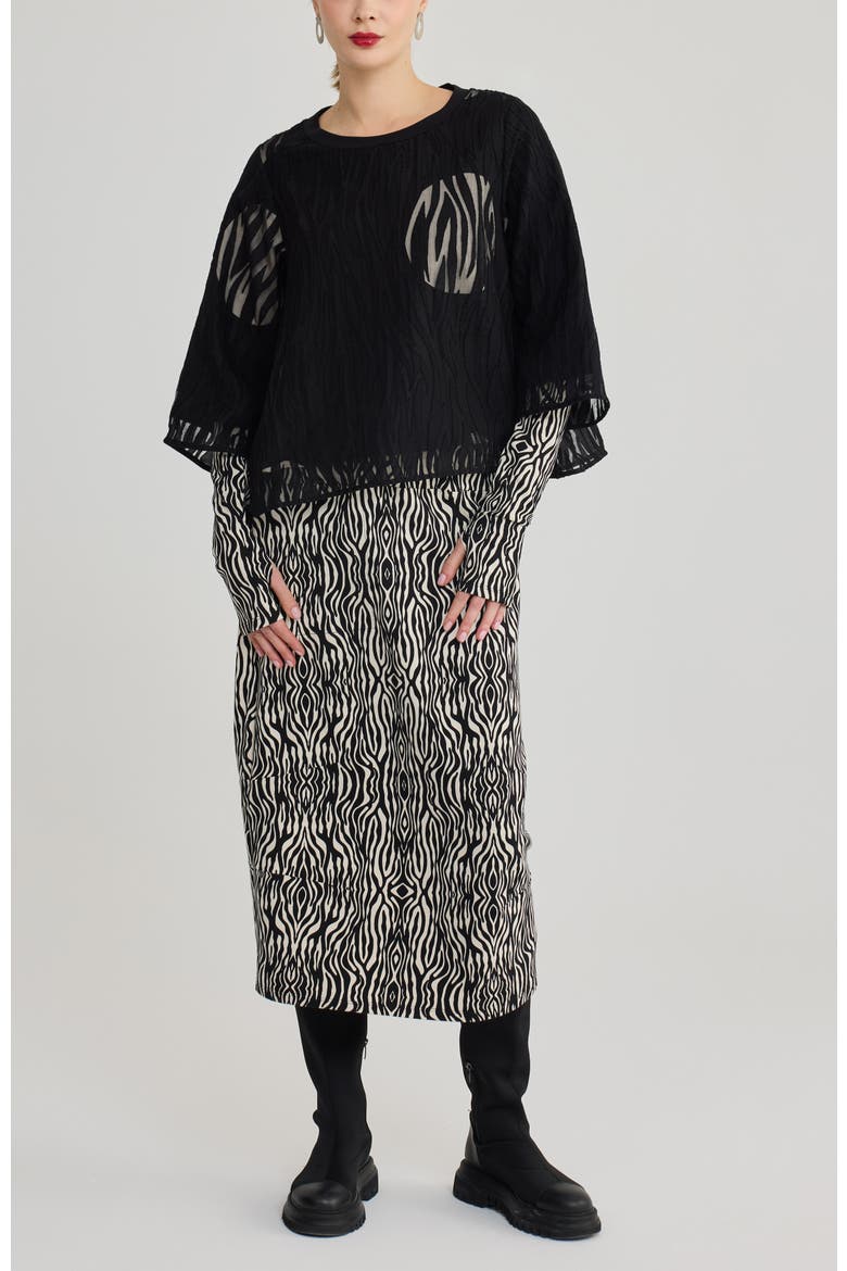 Ida Jacquard Top, Alternate, color, Black