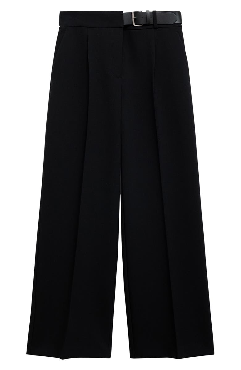 MANGO Belted Straight Leg Pants, Alternate, color,