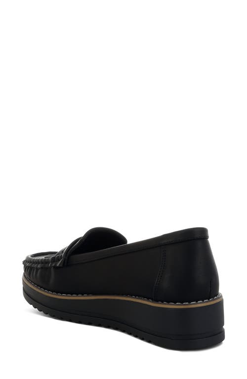 London Rag Croyda Fringe Platform Loafer In Black