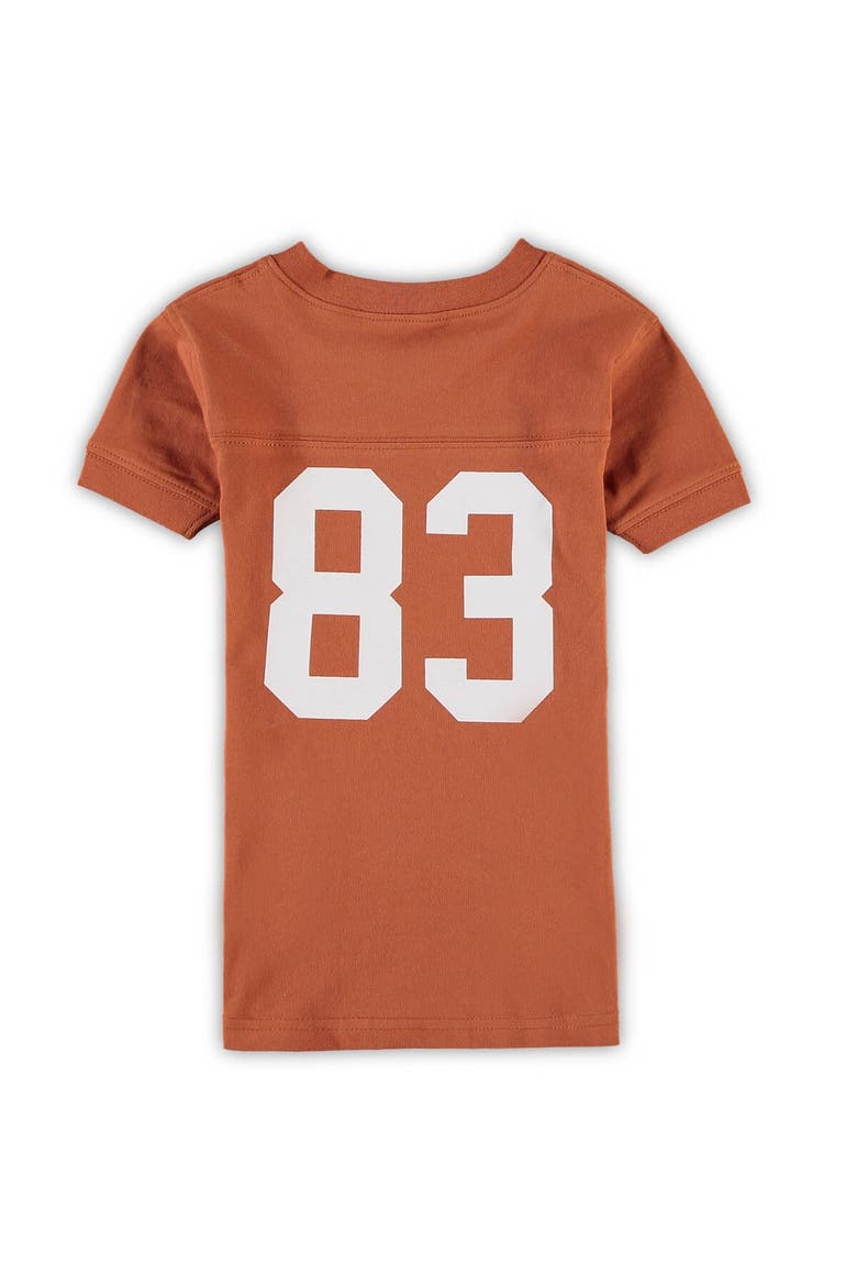 Preschool Wes & Willy Texas Orange Texas Longhorns Football Pajama Set, Alternate, color, Burnt Orange