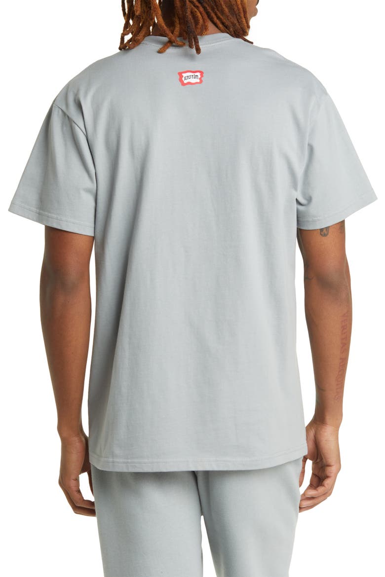 Cherry Face Embroidered T-Shirt, Alternate, color, QUARRY