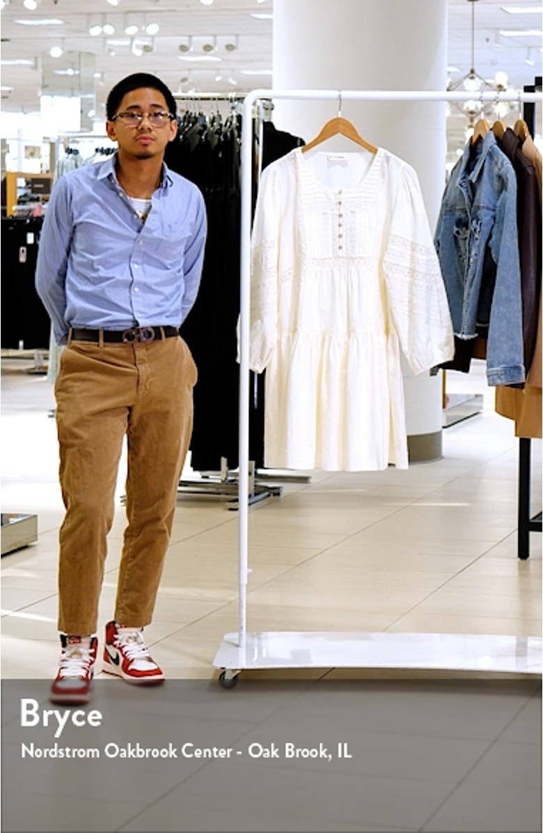 Long Sleeve Lace Inset Minidress, sales video thumbnail