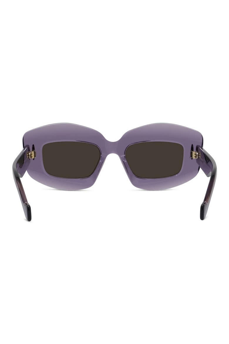Silver Screen 49mm Rectangular Sunglasses, Alternate, color, SHINY VIOLET / BROWN
