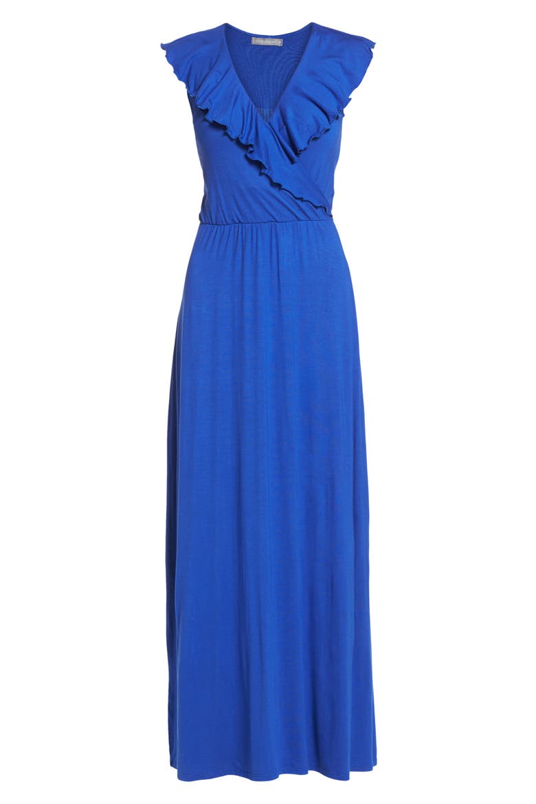 Ruffle Maxi Dress, Alternate, color, SUPER ROYAL
