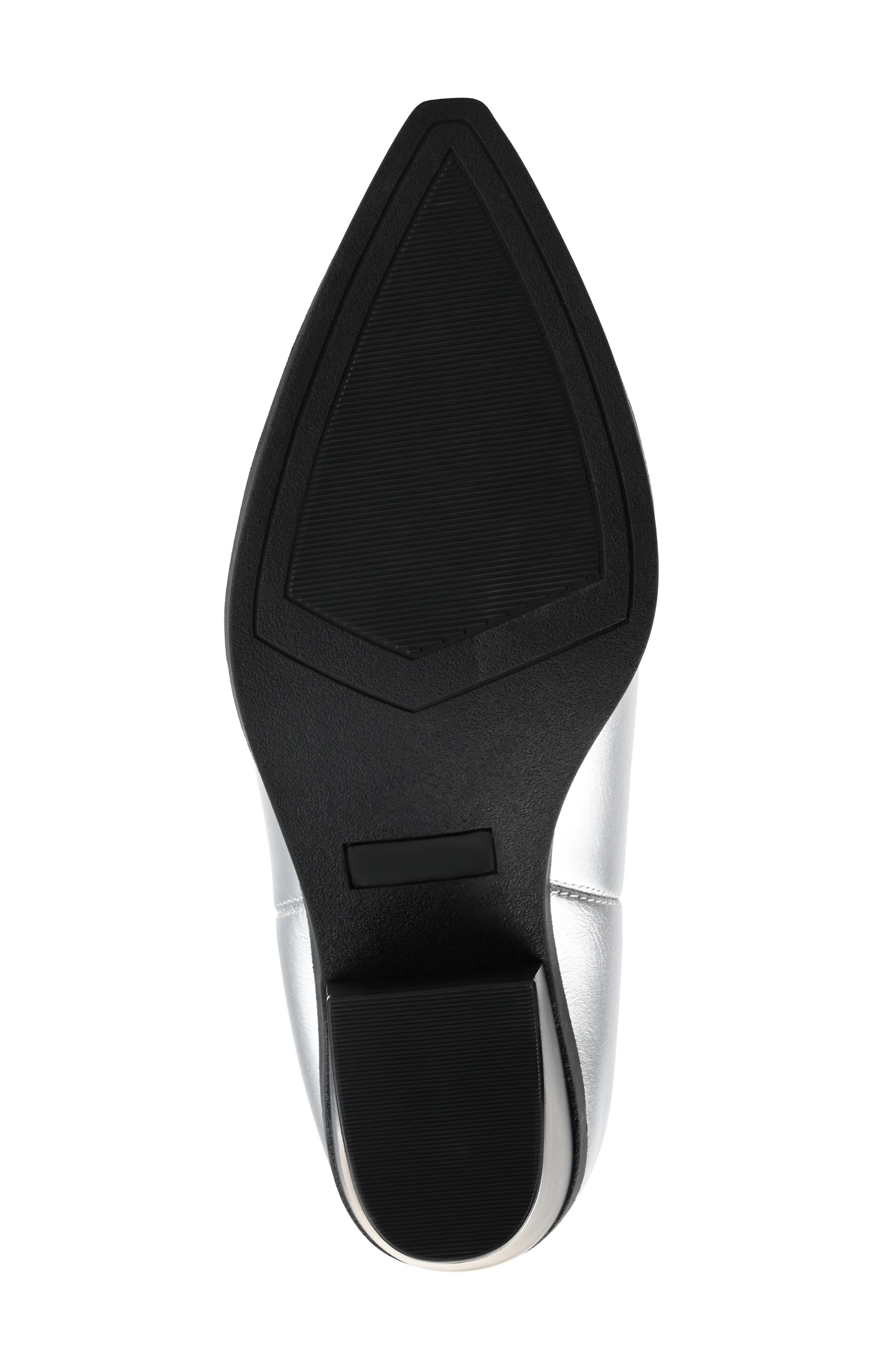 Journee Collection Chantry Western Boot, Alternate, color, Silver