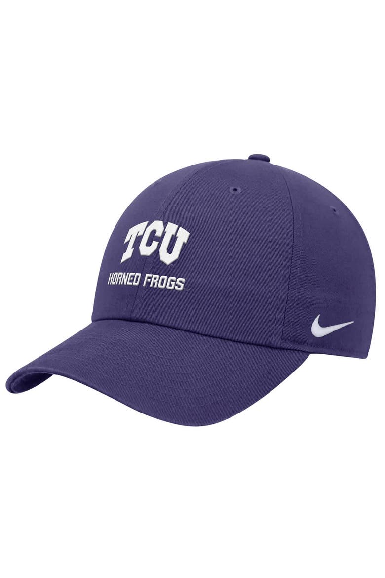 Men's Nike Purple TCU Horned Frogs 2025 On-Field Club Adjustable Hat, Main, color, Purple