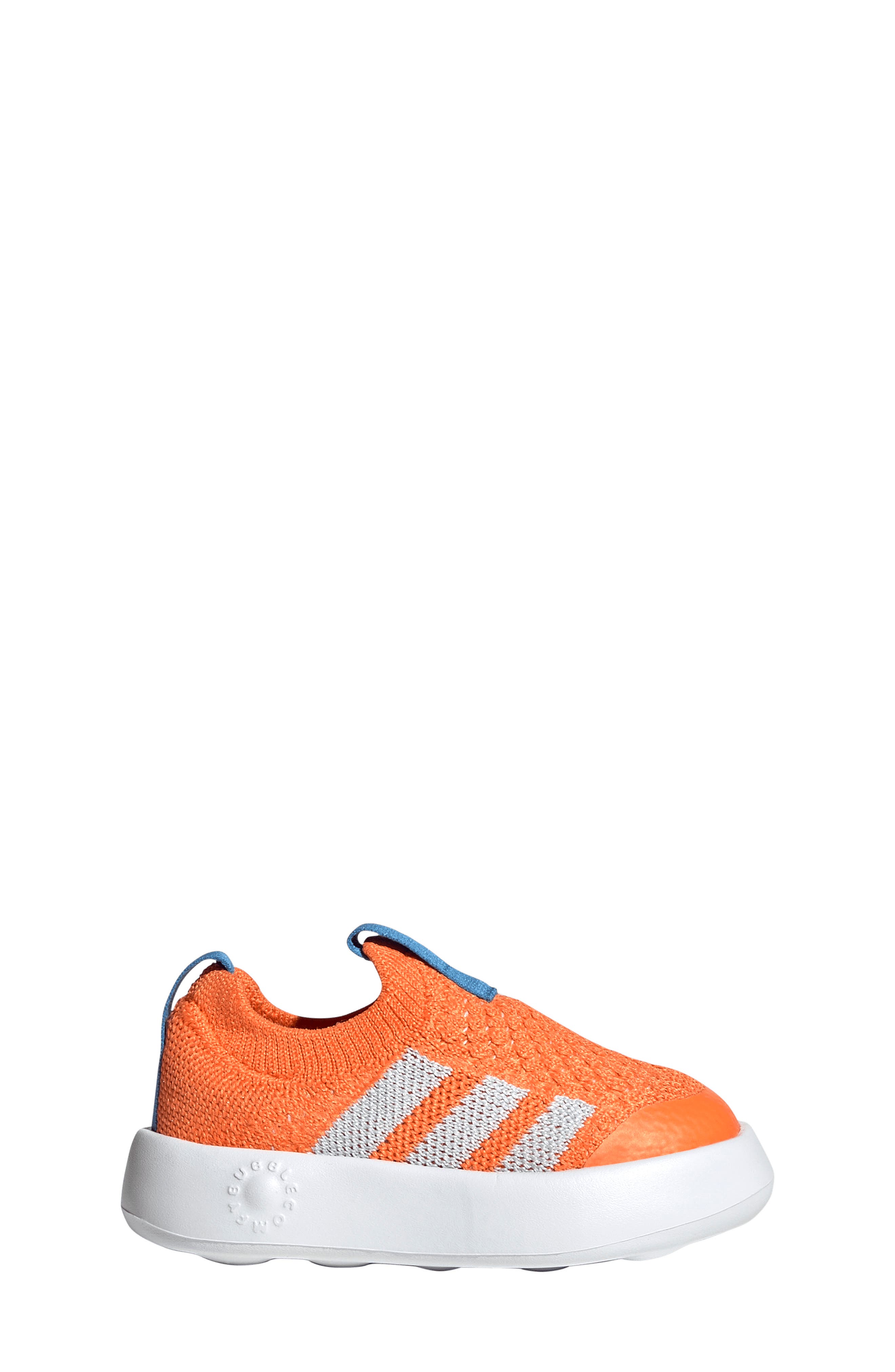 adidas Kids' Bubblecomfy Knit Sneaker, Alternate, color, Orange/ Sky/ Lucid Blue