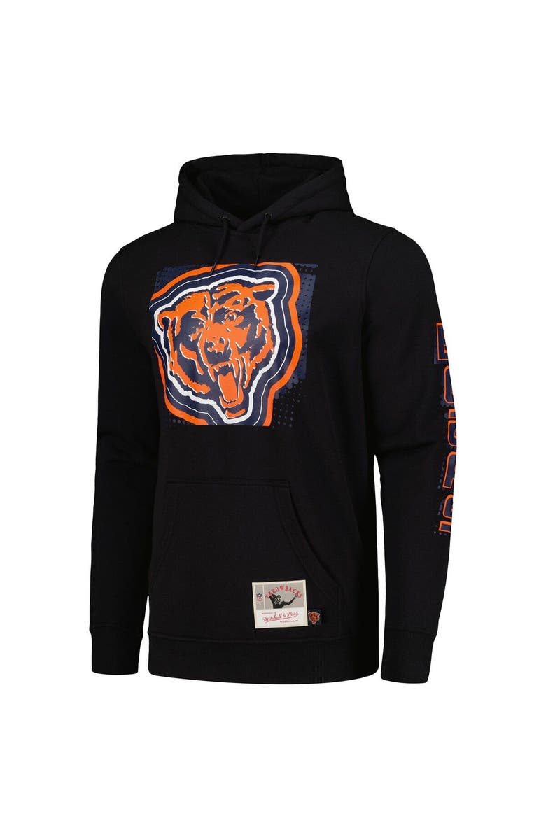 Mitchell & Ness Men's Mitchell & Ness Black Chicago Bears Gridiron Classics Big Face 7.0 Pullover Hoodie, Alternate, color, Black