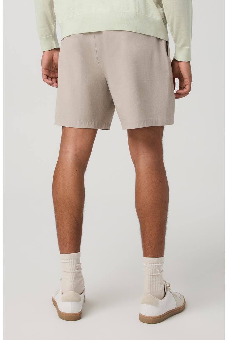 Aim Elastic Waist Woven Shorts, Alternate, color, KHAKI LINEN TEXTURE