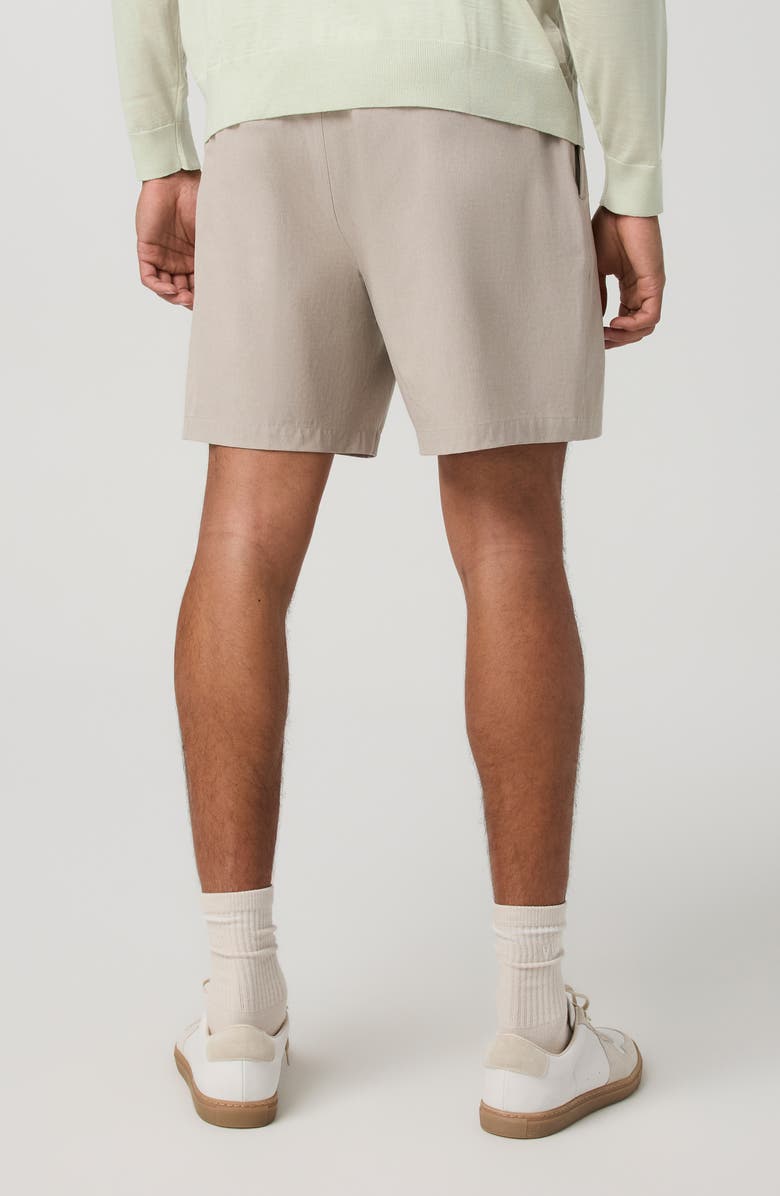 Vuori Aim Elastic Waist Woven Shorts, Alternate, color, Khaki Linen Texture