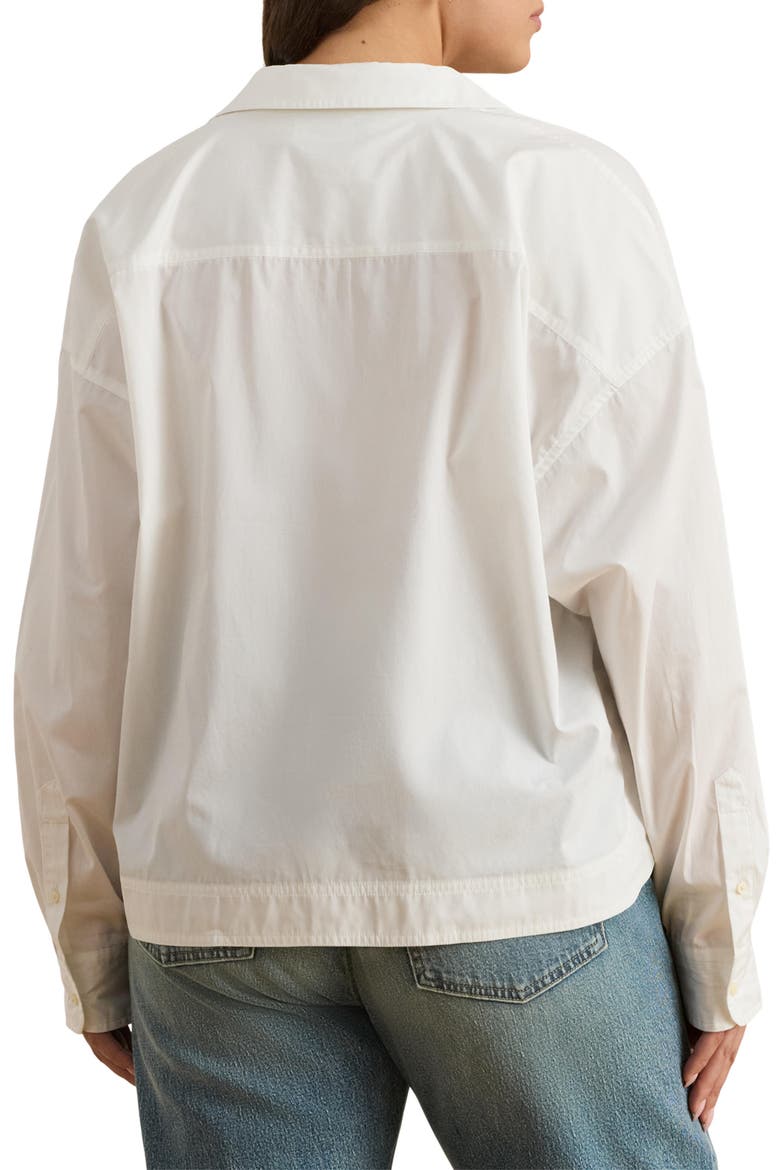 Stachee Popover Cotton Broadcloth Shirt, Alternate, color, WHITE