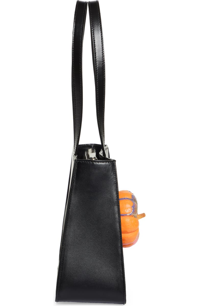 Puppets and Puppets Pumpkin Detail Leather Handbag, Alternate, color,