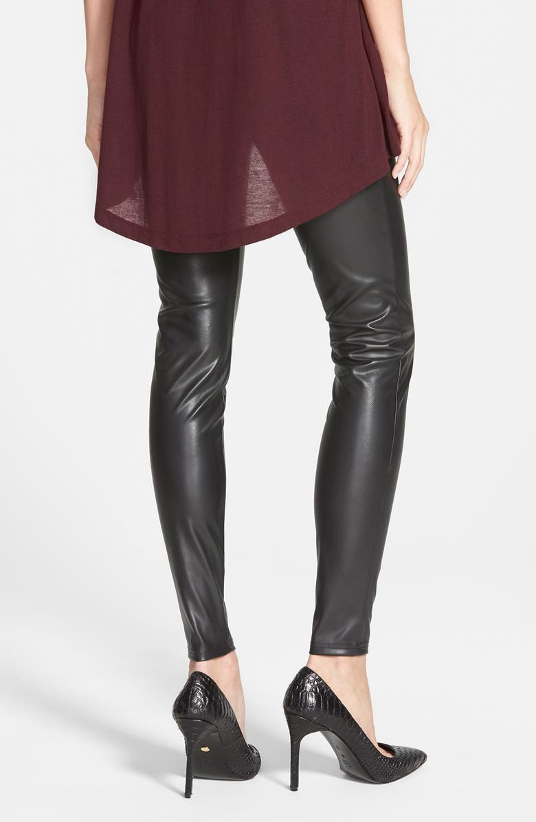 Leith Faux Leather Leggings, Alternate, color, 