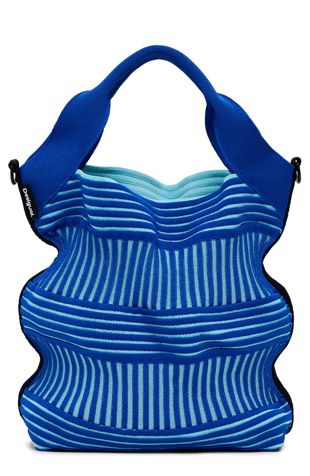Desigual Medium Knit Bag, Main, color, Klein Blue