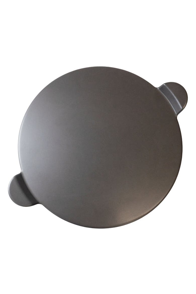 Glazed Cordierite Pizza Stone With Handles, 15-Inch, Main, color, Grey