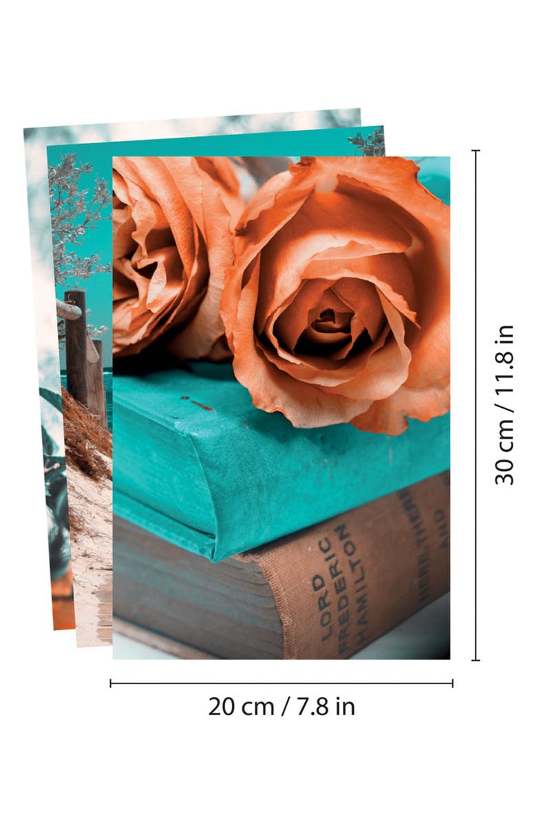 WALPLUS Orange & Teal Aesthetic Mural Wall Decal | Nordstromrack