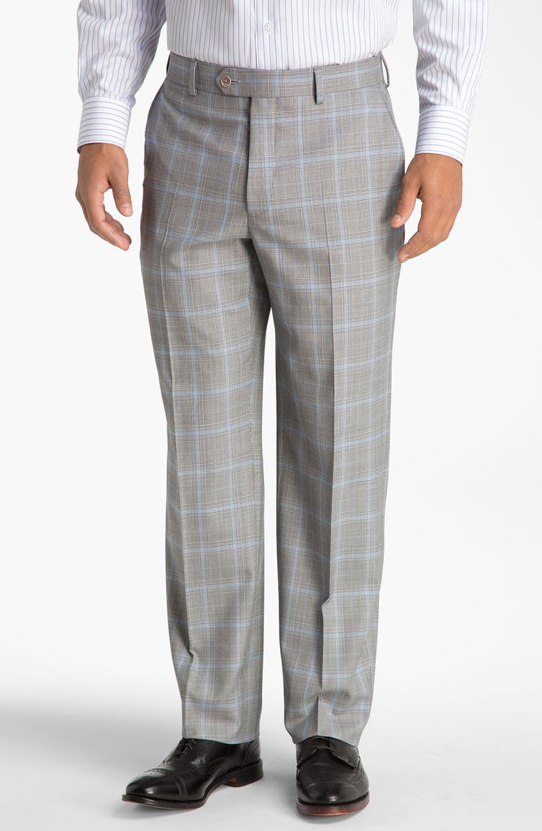 Robert Talbott Grey Glen Plaid Suit, Alternate, color, 